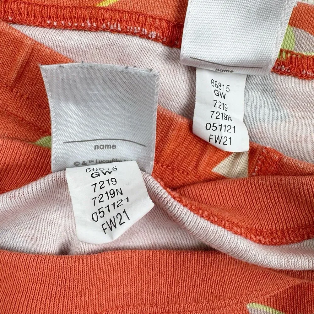 Hanna Andersson Star Wars Baby Yoda Pajama Set Size 140 cm US 10 Orange PJ